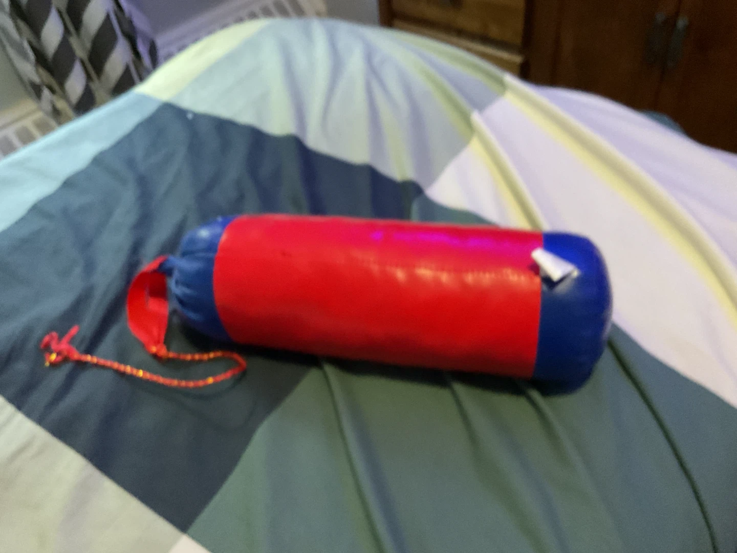 Red and Blue Inflatable Punching Bag Toy