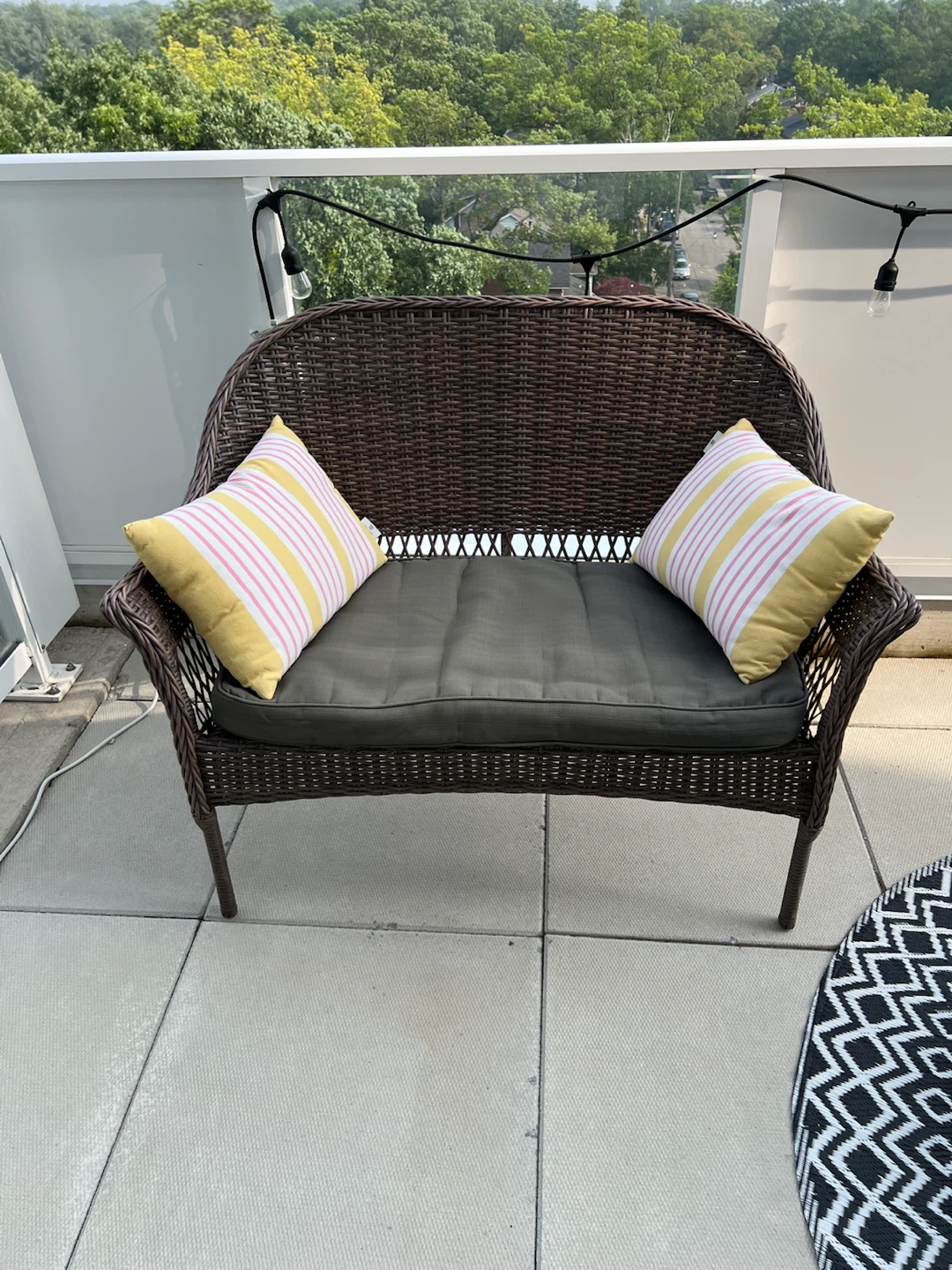 Outdoor Loveseat with Cushion