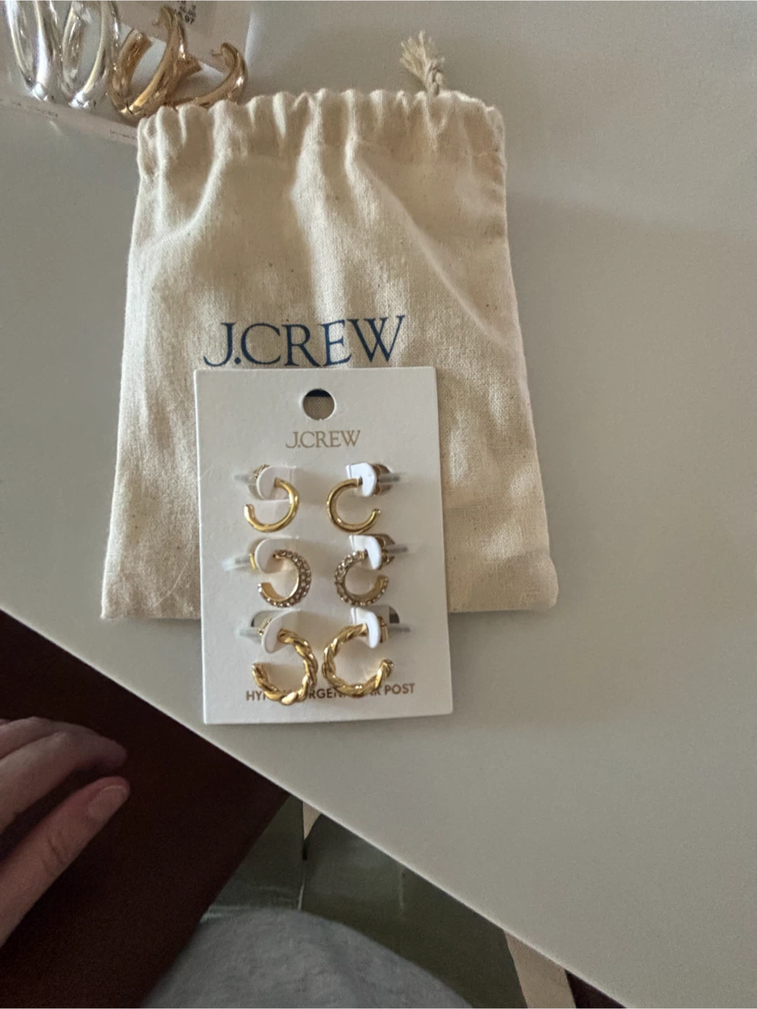 J. Crew Set of 3 Pairs Hoop Earrings