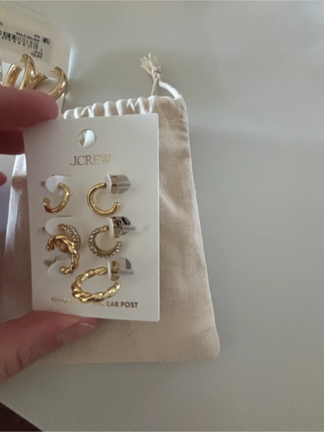 J. Crew Set of 3 Pairs Hoop Earrings - photo 4