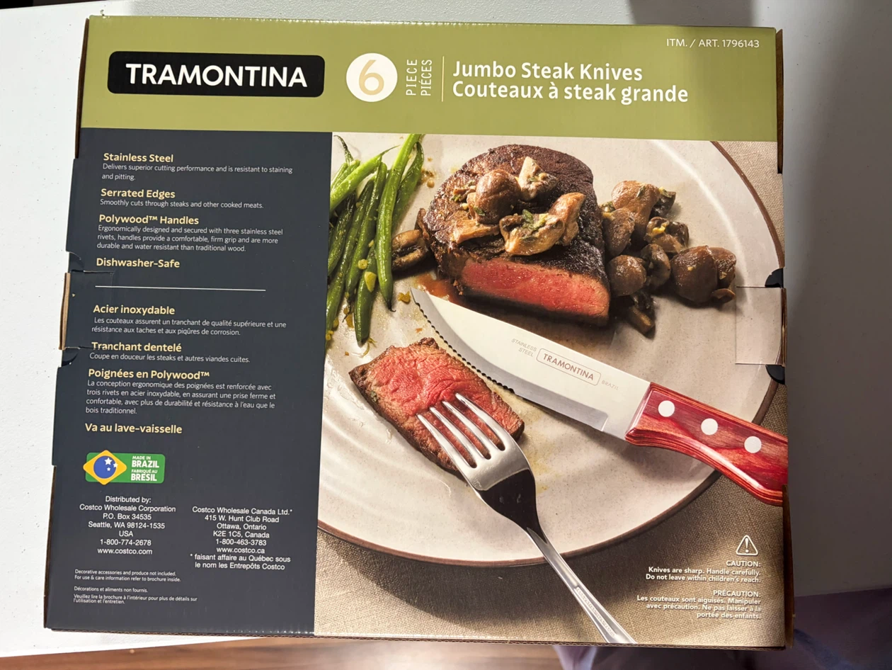 Tramontina Jumbo Steak Knives Set - 6 Piece - photo 2