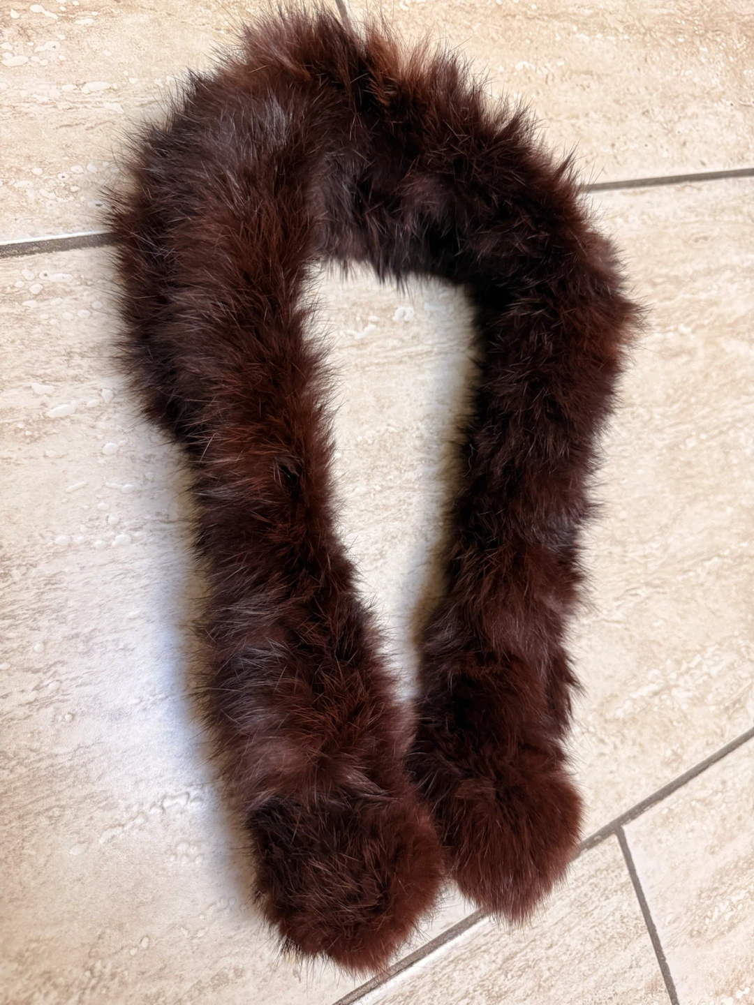 Vintage Rabbit Fur Collar Stole Scarf