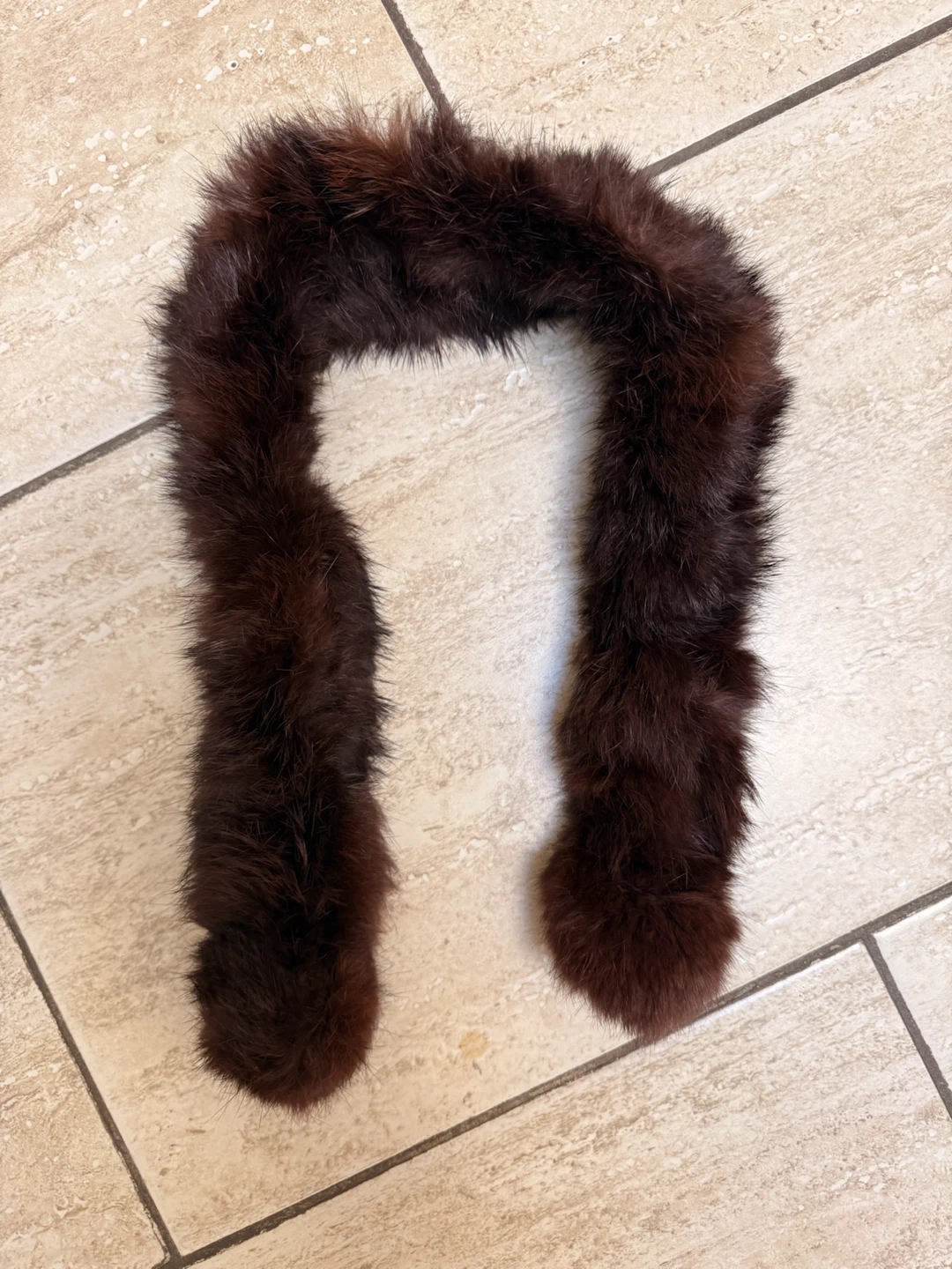 Vintage Rabbit Fur Collar Stole Scarf - photo 2