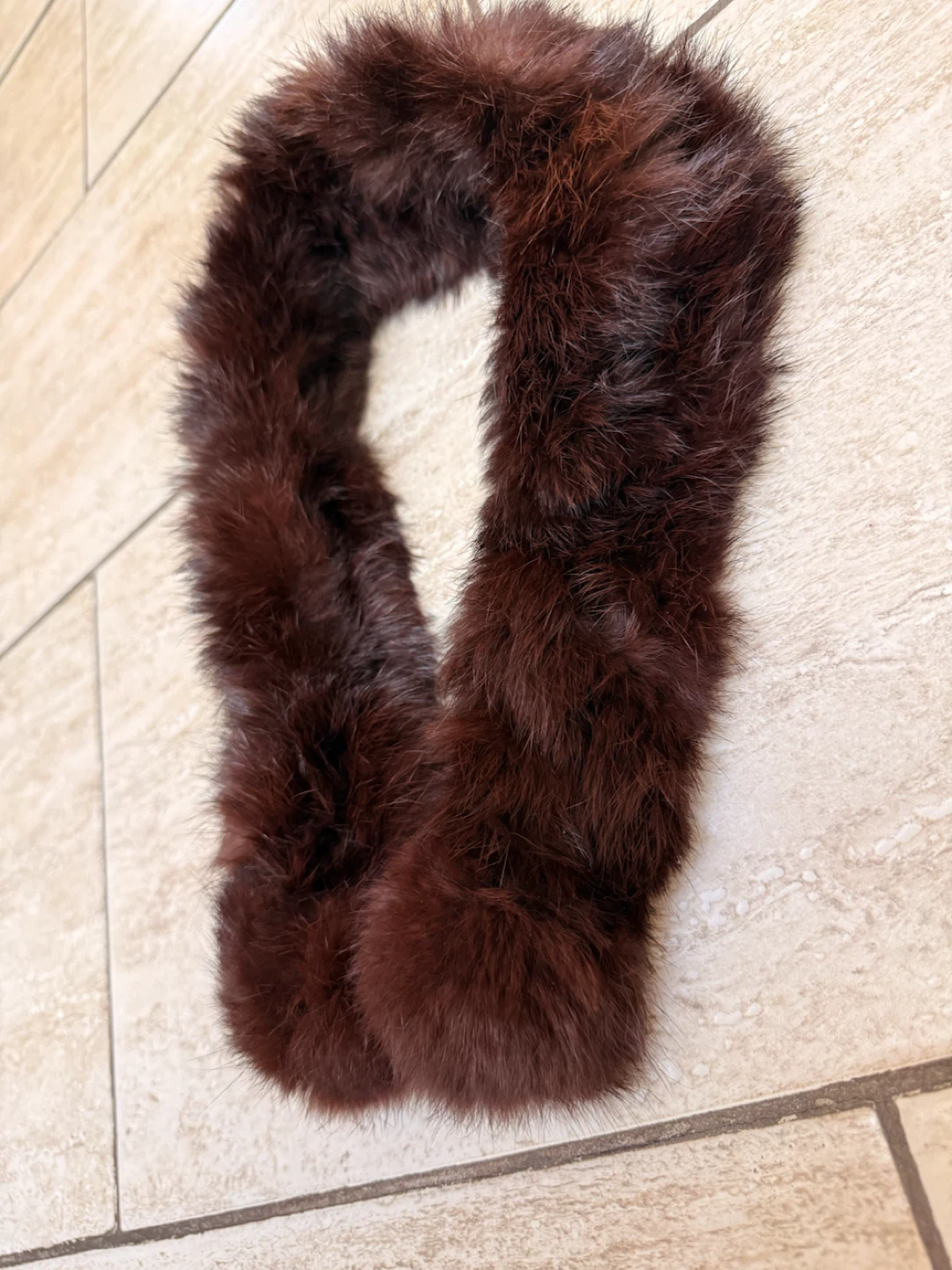 Vintage Rabbit Fur Collar Stole Scarf - photo 3