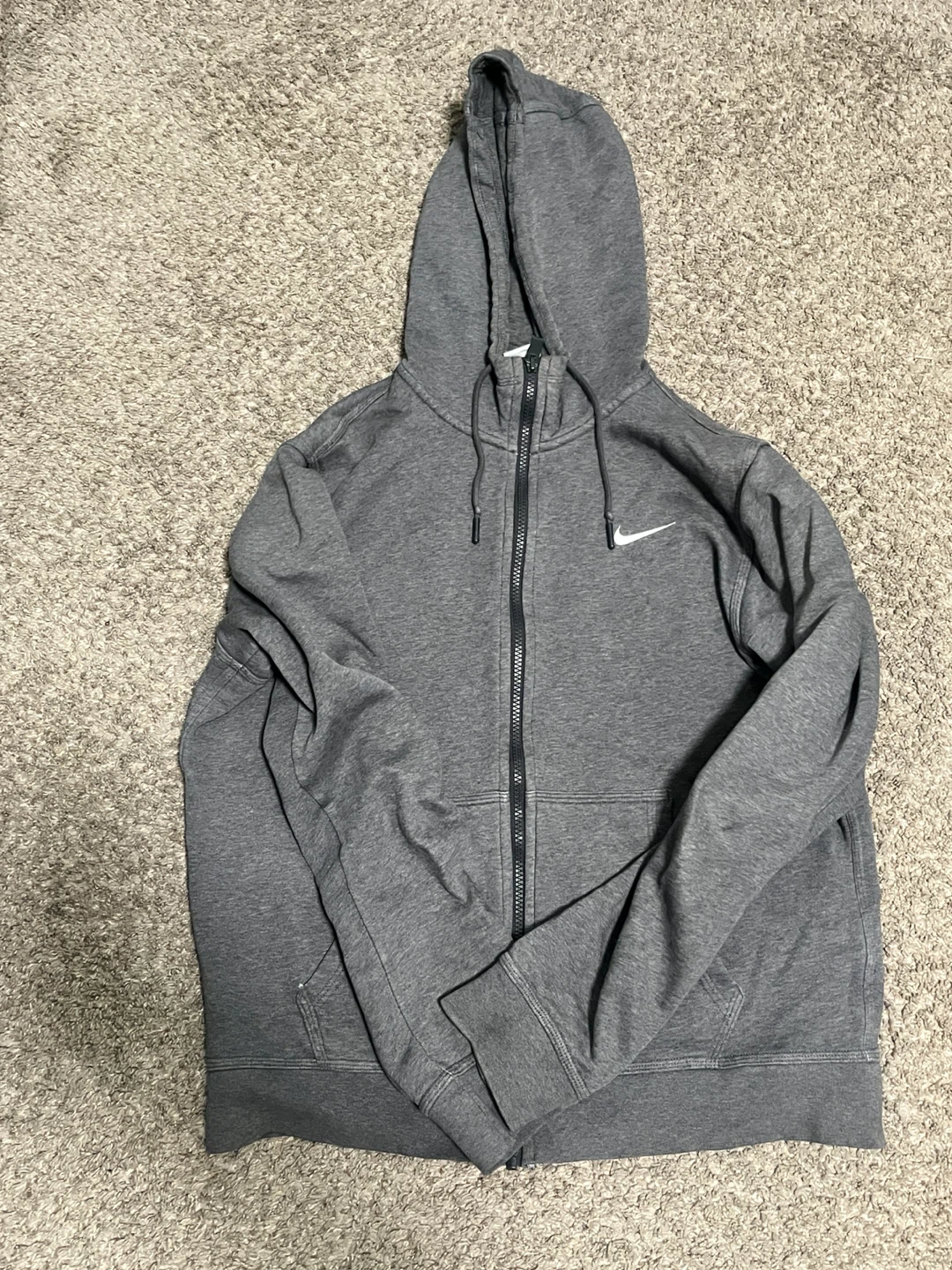 Nike Grey Zip-Up Hoodie