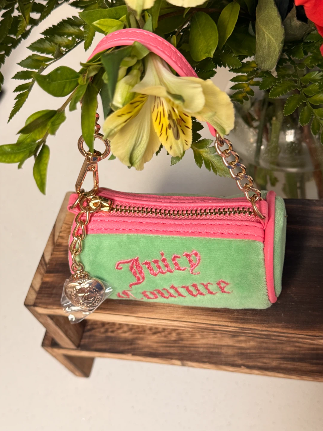 NEW Juicy Couture Mint Mini Barrel Bag or Bag Charm - photo 2
