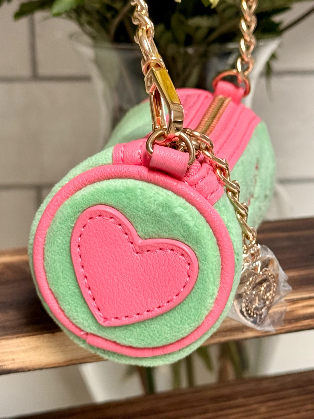 NEW Juicy Couture Mint Mini Barrel Bag or Bag Charm - photo 3