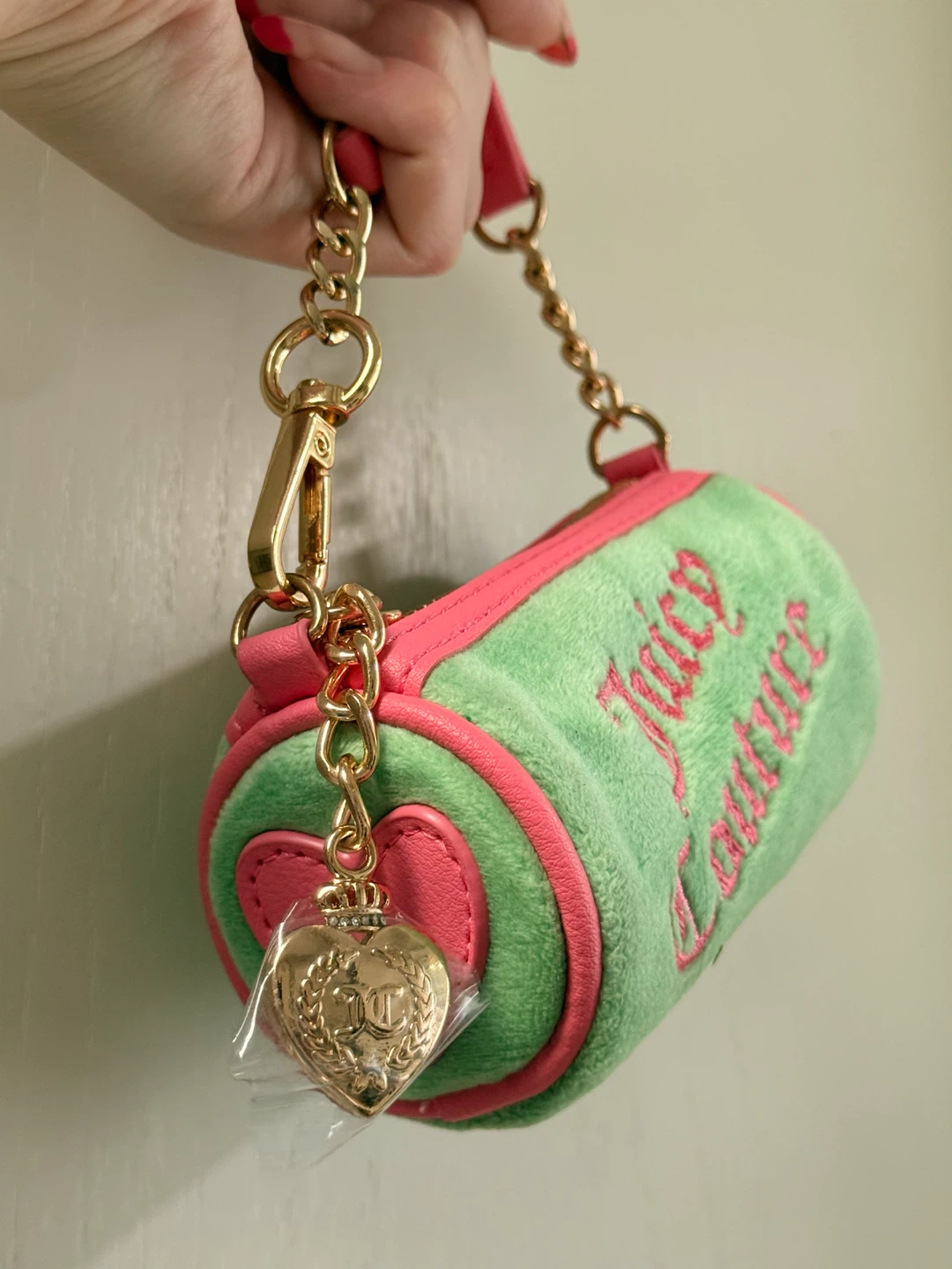 NEW Juicy Couture Mint Mini Barrel Bag or Bag Charm - photo 5
