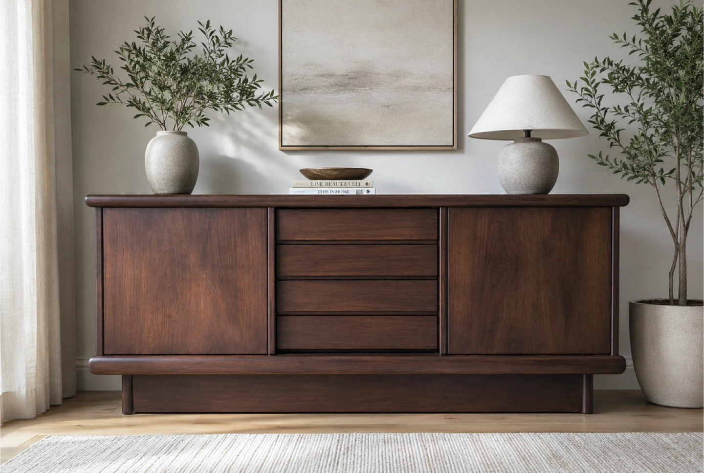 ✨ Solid Wood Nordic Buffet | Sideboard | Media Console