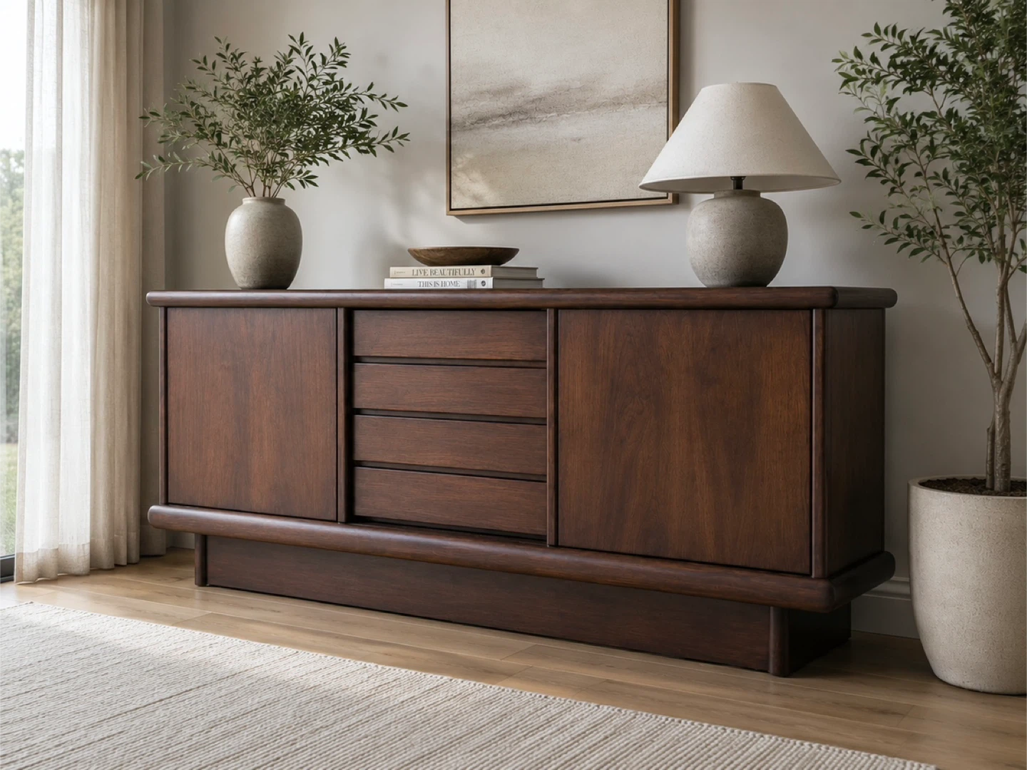 ✨ Solid Wood Nordic Buffet | Sideboard | Media Console - photo 2