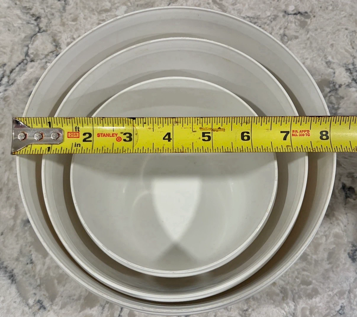 Set of 3 Plastic Mixing Bowls – Nesting Kitchen Prep Bowls” - photo 4