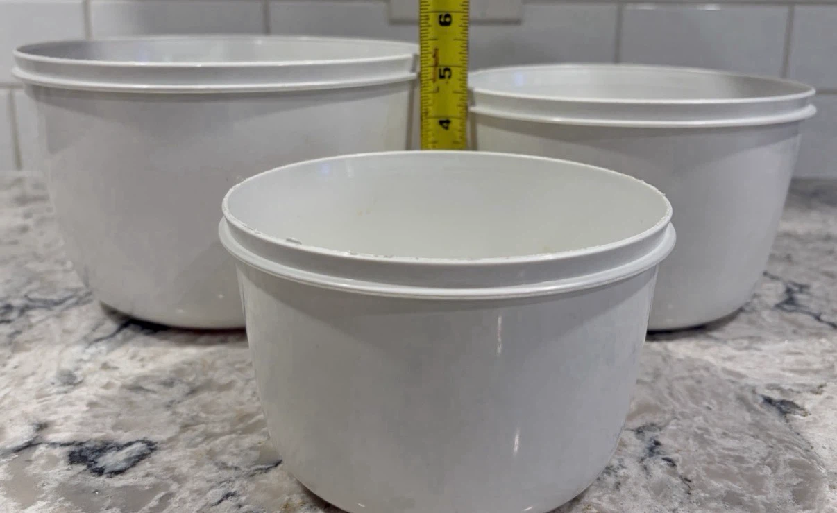 Set of 3 Plastic Mixing Bowls – Nesting Kitchen Prep Bowls” - photo 5
