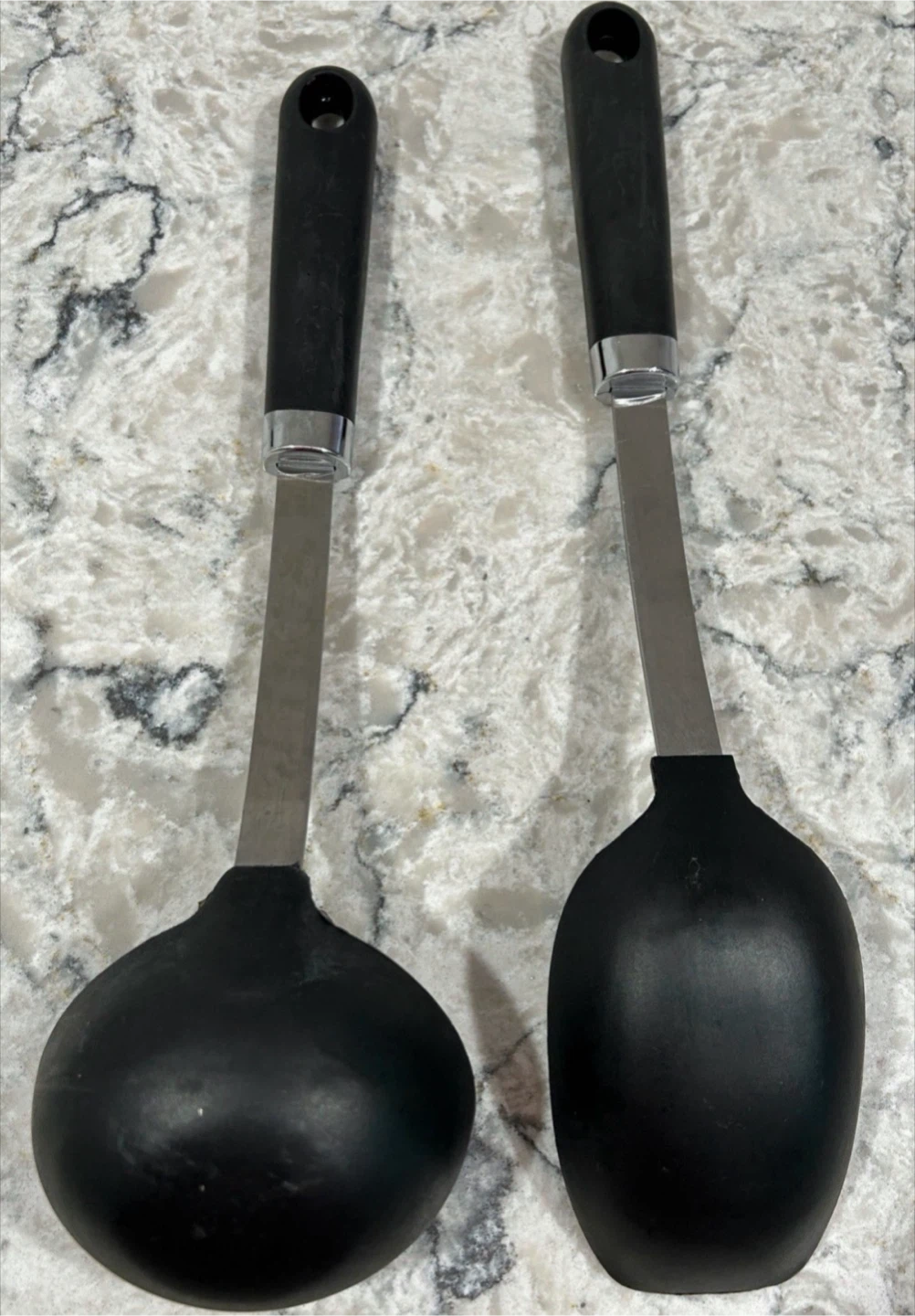 Two Kitchen Utensils: Ladle and Serving Spoon - photo 2