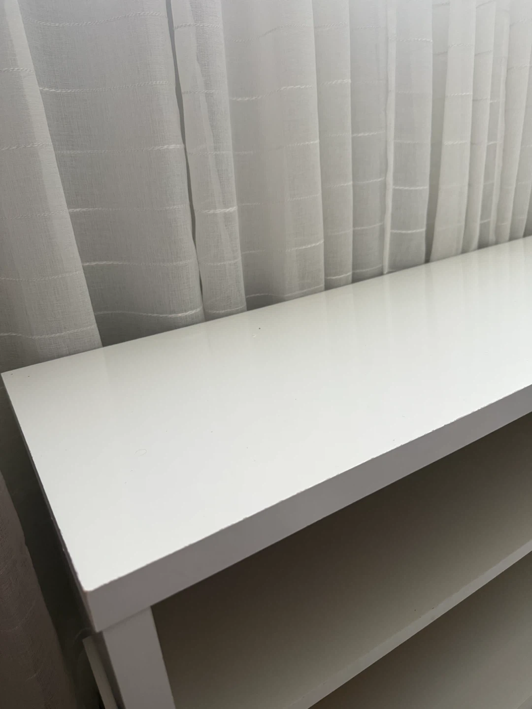 White TV Stand with Cabinet - photo 3