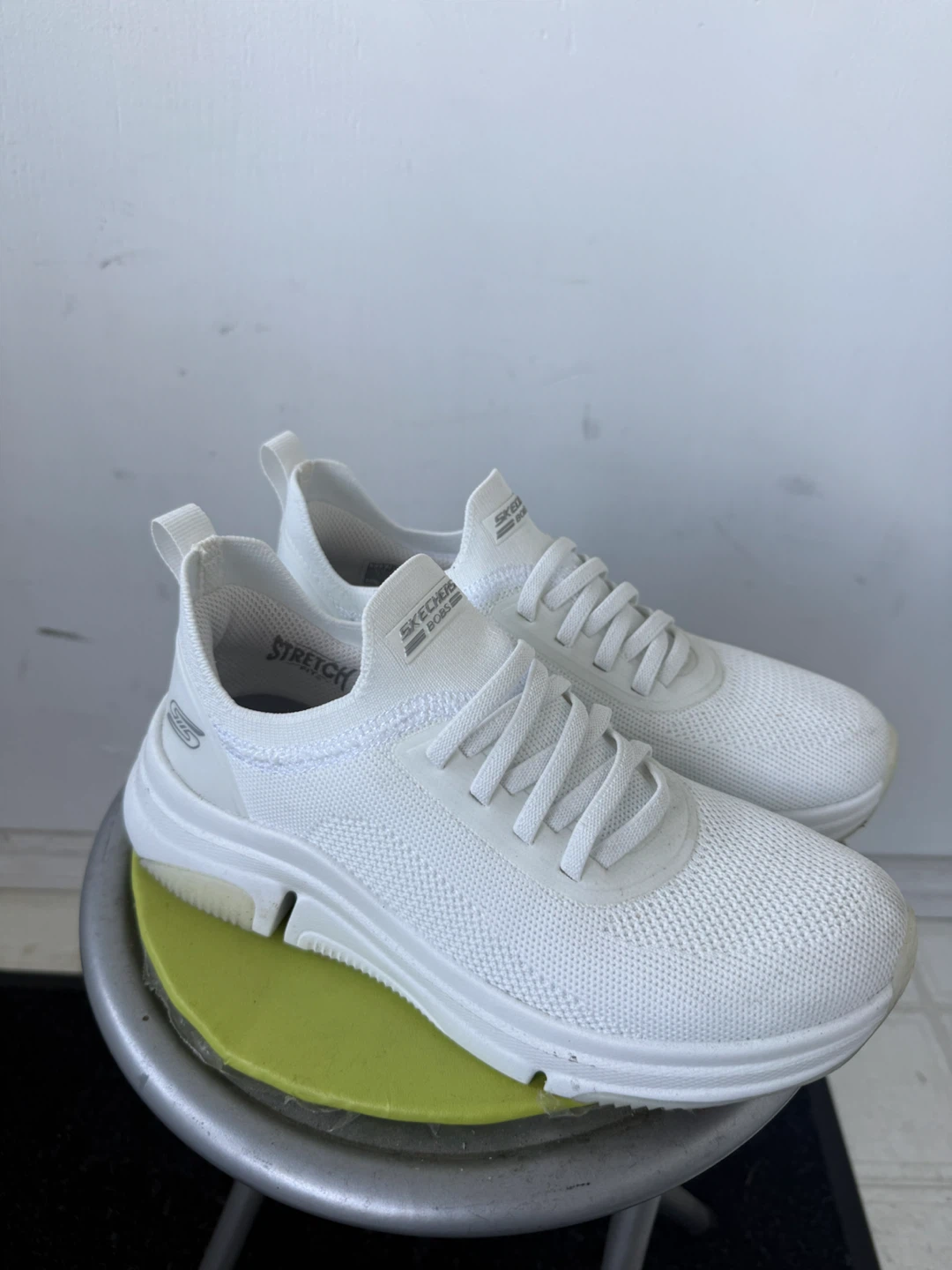 White Skechers Memory Foam Sneakers