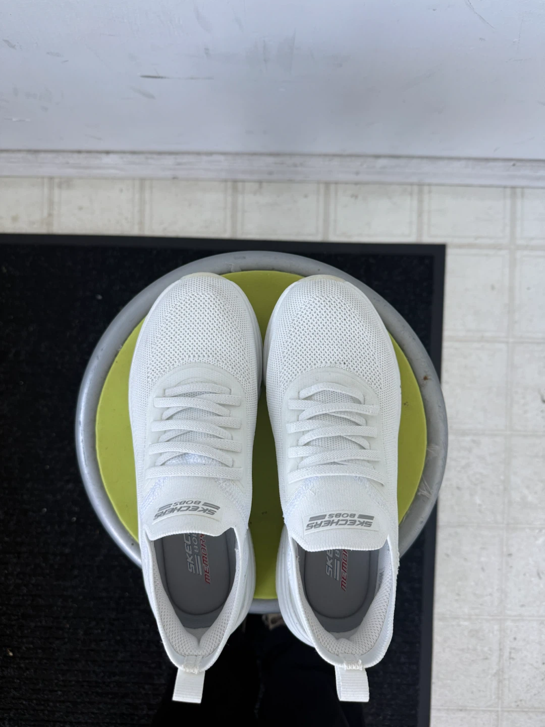 White Skechers Memory Foam Sneakers - photo 5