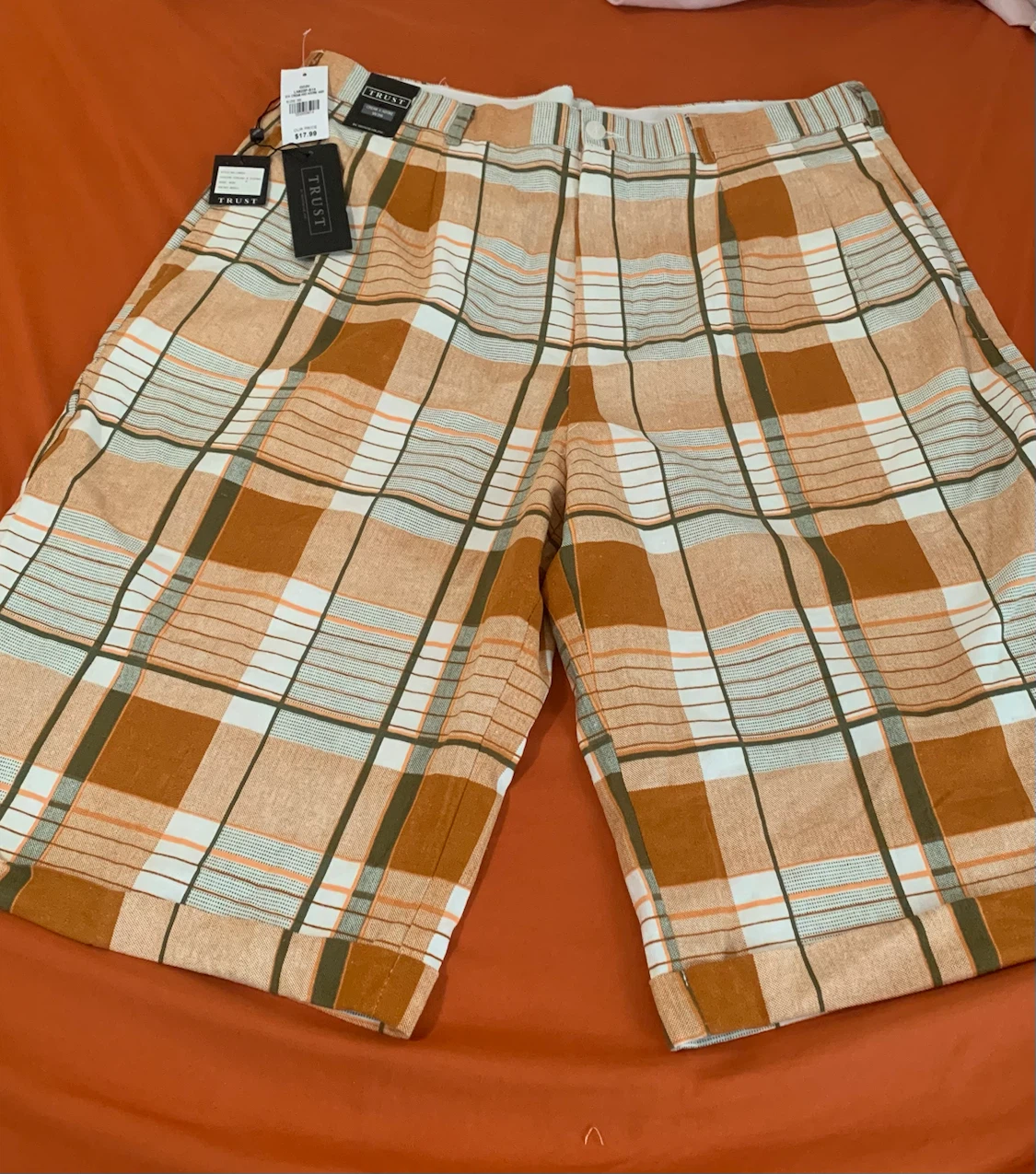 TRUST Men's Plaid Shorts Size 38