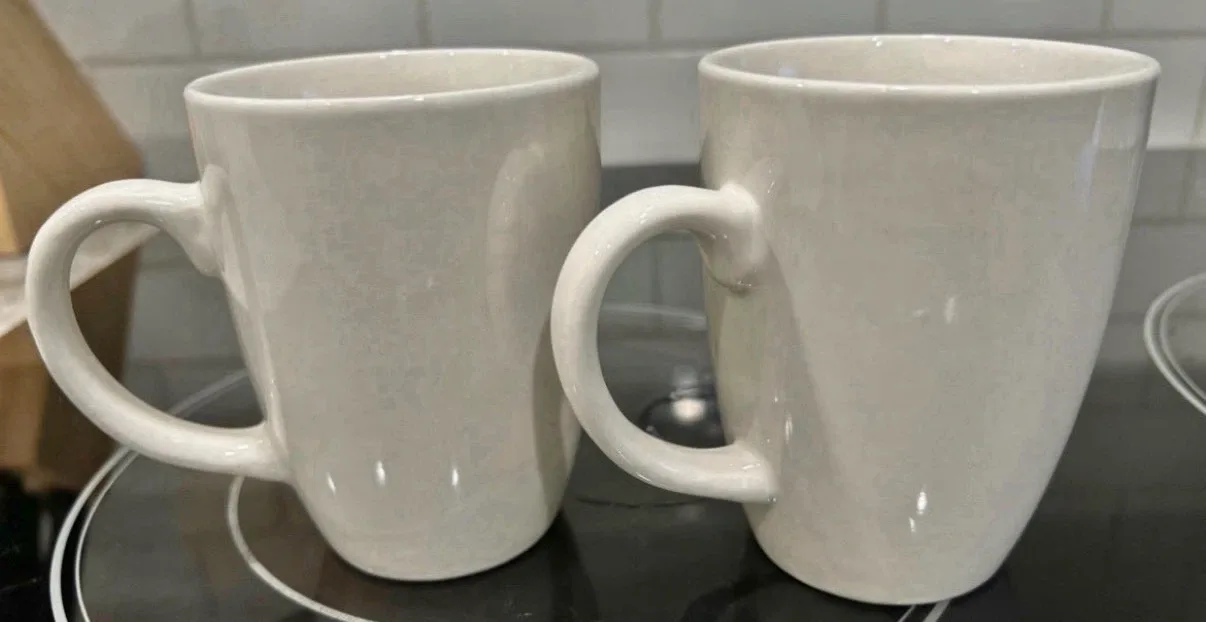 Lint Home Quadro White Mugs - Set of 2