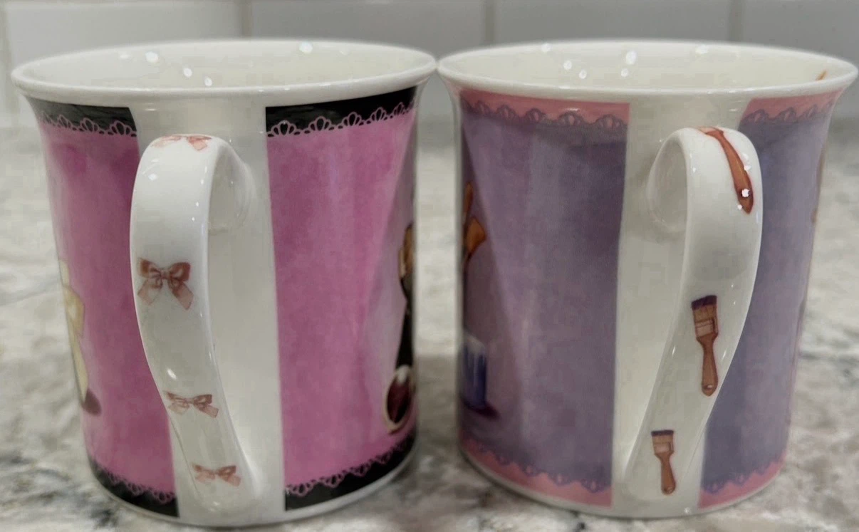 London Home Fine China Pink Puppy Coffee Cups (Set of 2) - photo 2