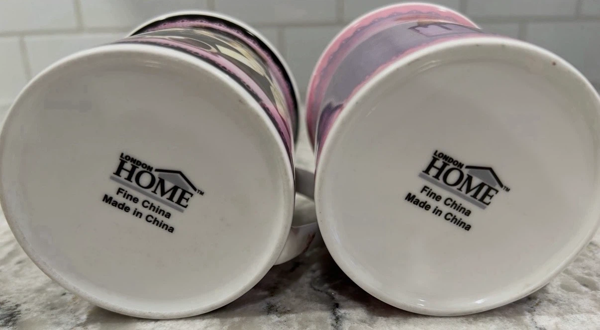 London Home Fine China Pink Puppy Coffee Cups (Set of 2) - photo 4