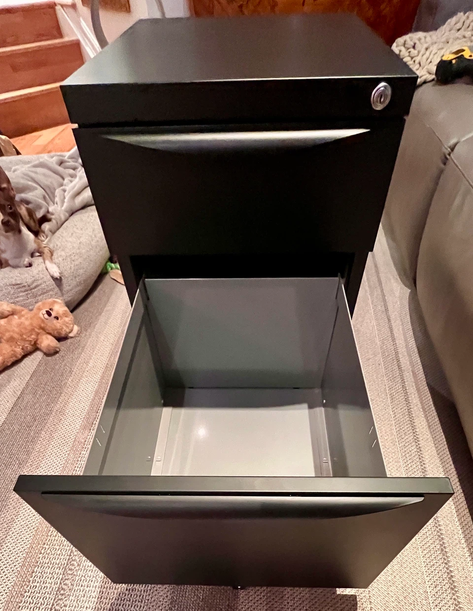 Black 2-Drawer Filing Cabinet - photo 5