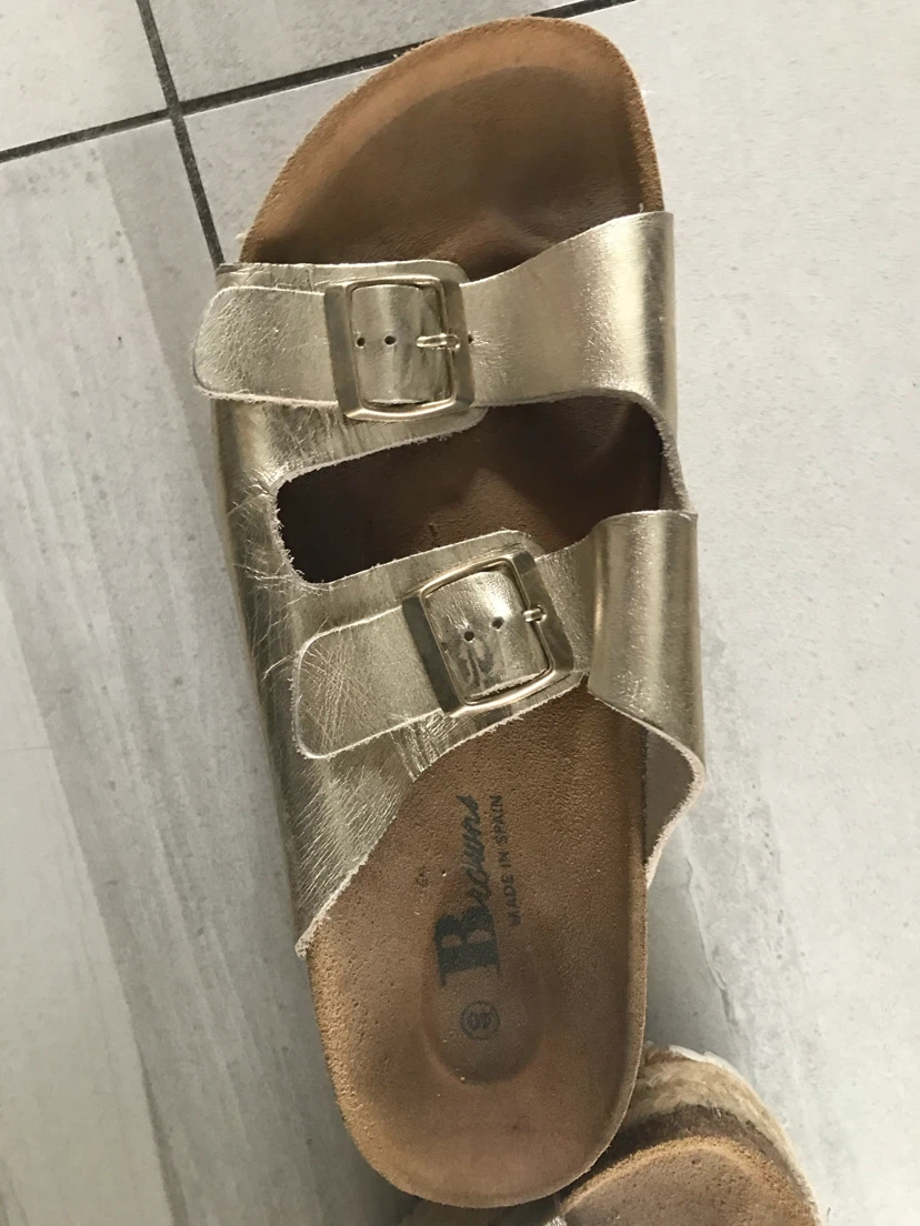 Browns Gold Double Strap Sandals - photo 3