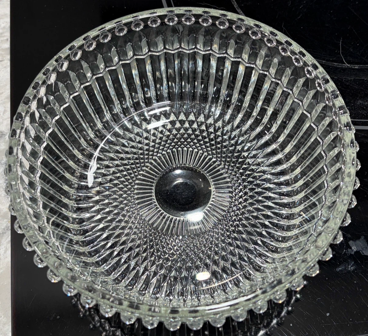 Pressed Glass Relish Tray Set w/ Center Dip Bowl – 5 Piece - photo 5