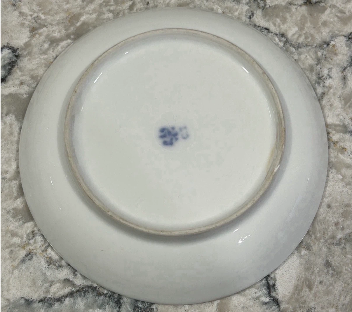 Vintage Saucer Dish - Peach/Beige & White - photo 2