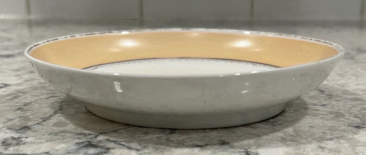 Vintage Saucer Dish - Peach/Beige & White - photo 4
