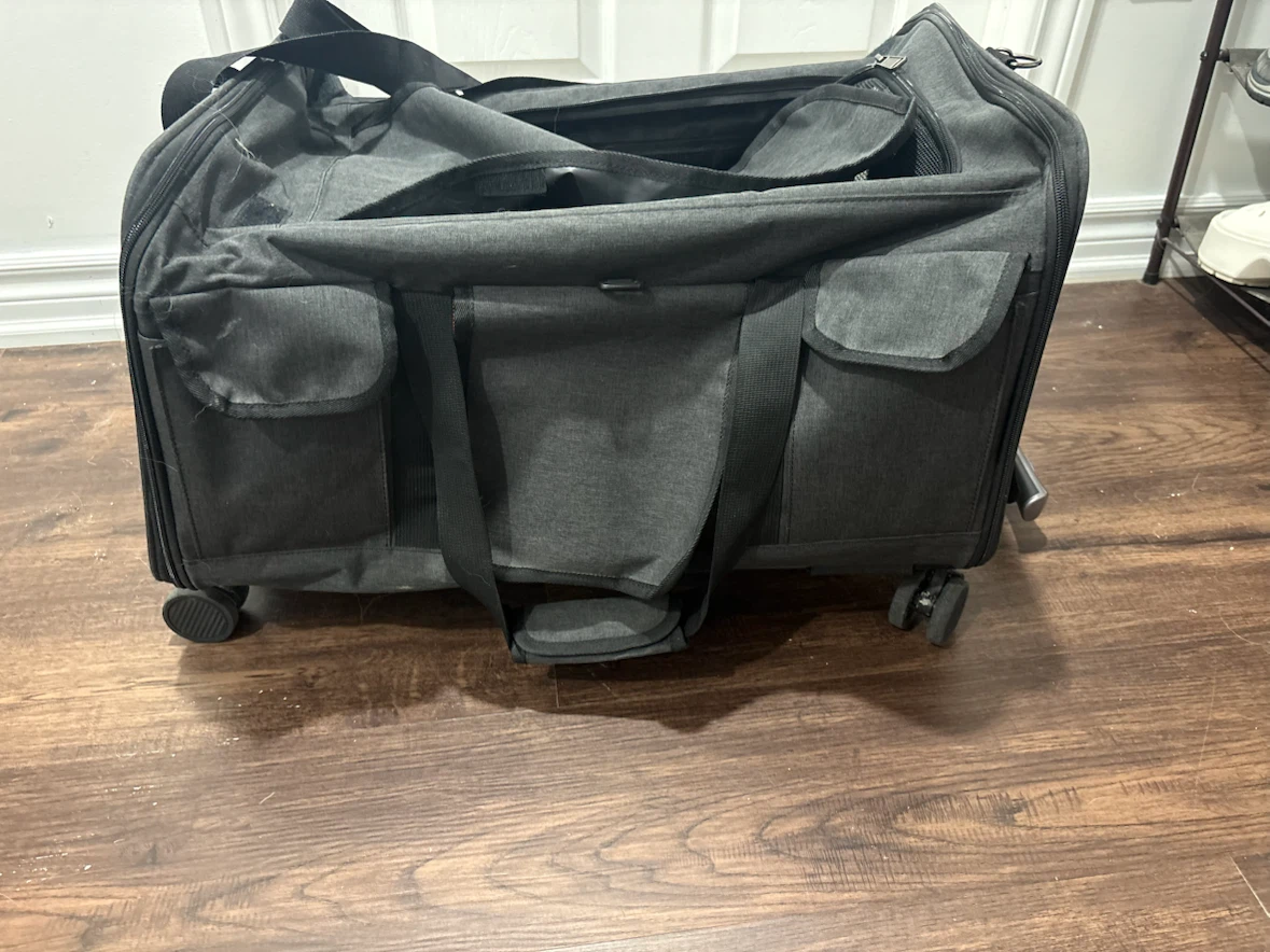Black Rolling Pet Carrier - photo 2