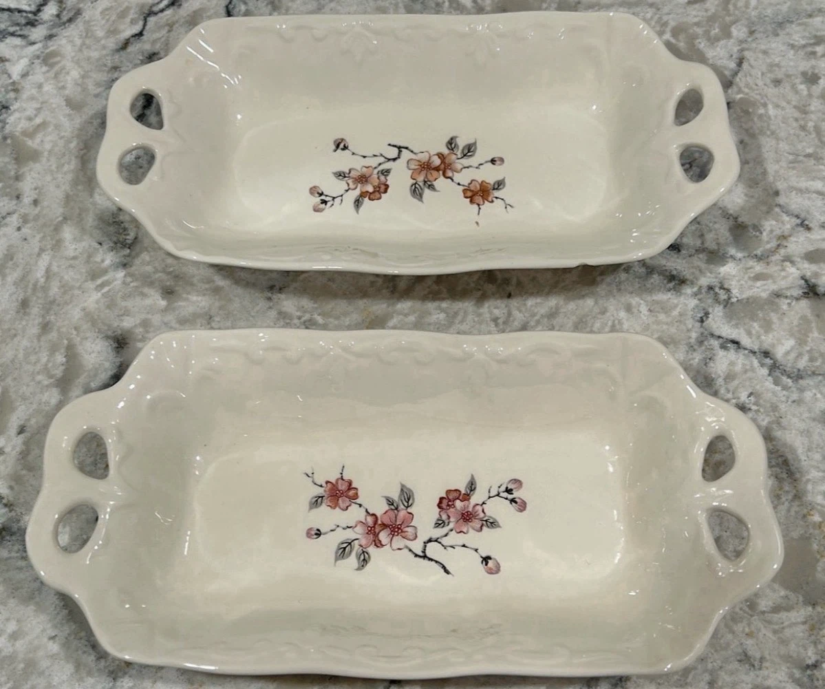 Vintage Rectangular Serving Dishes, Set of 2