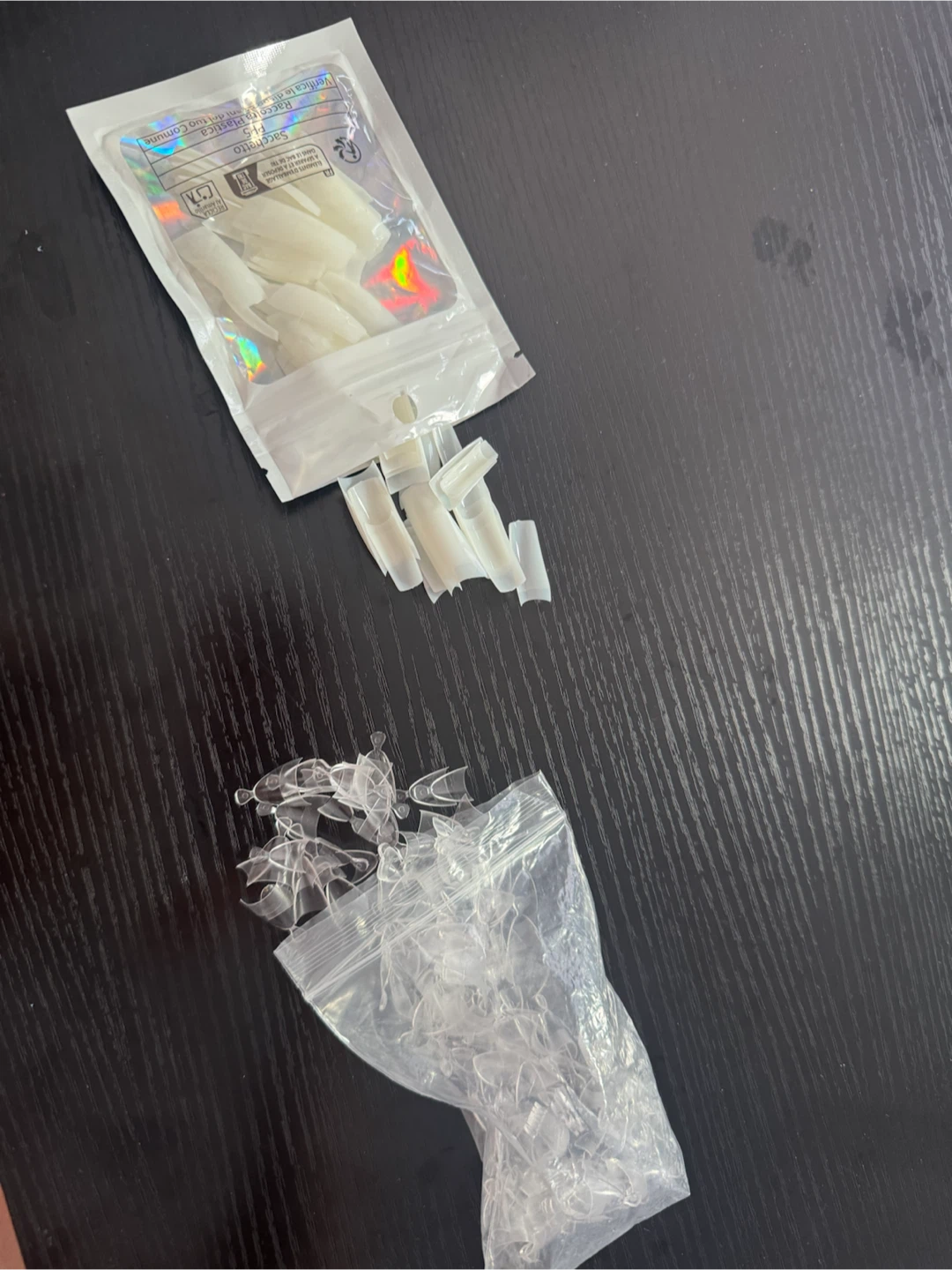Nail Tips Set - Clear and White