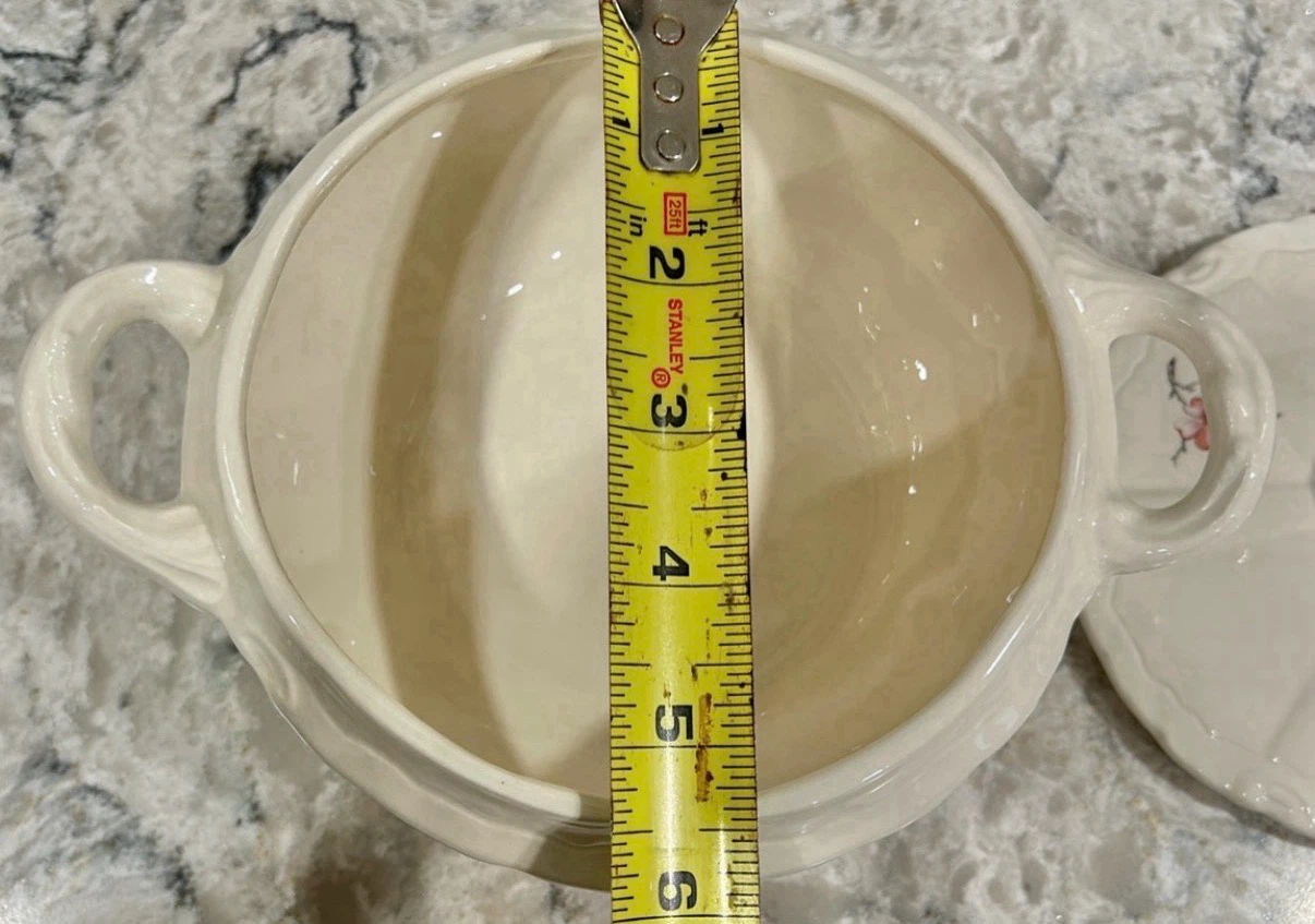 Vintage Floral Serving Bowl with Lid - photo 4