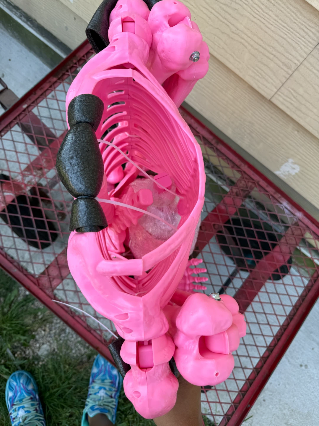 5 Foot Pink Poseable Skeleton Halloween Decoration - photo 4