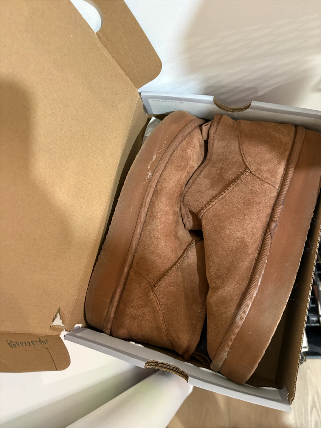 Brown Aerie Suede Boots in Box