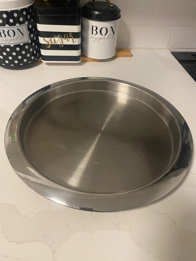 Round Stainless Steel Serving Tray