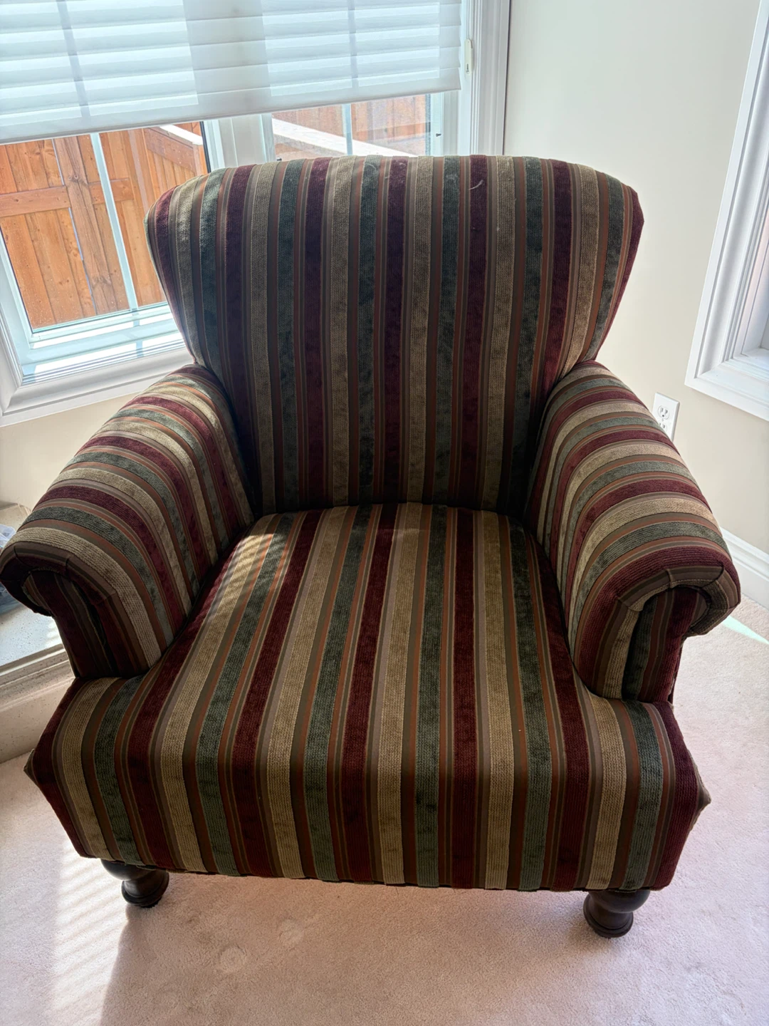 Striped Accent Chair - photo 2