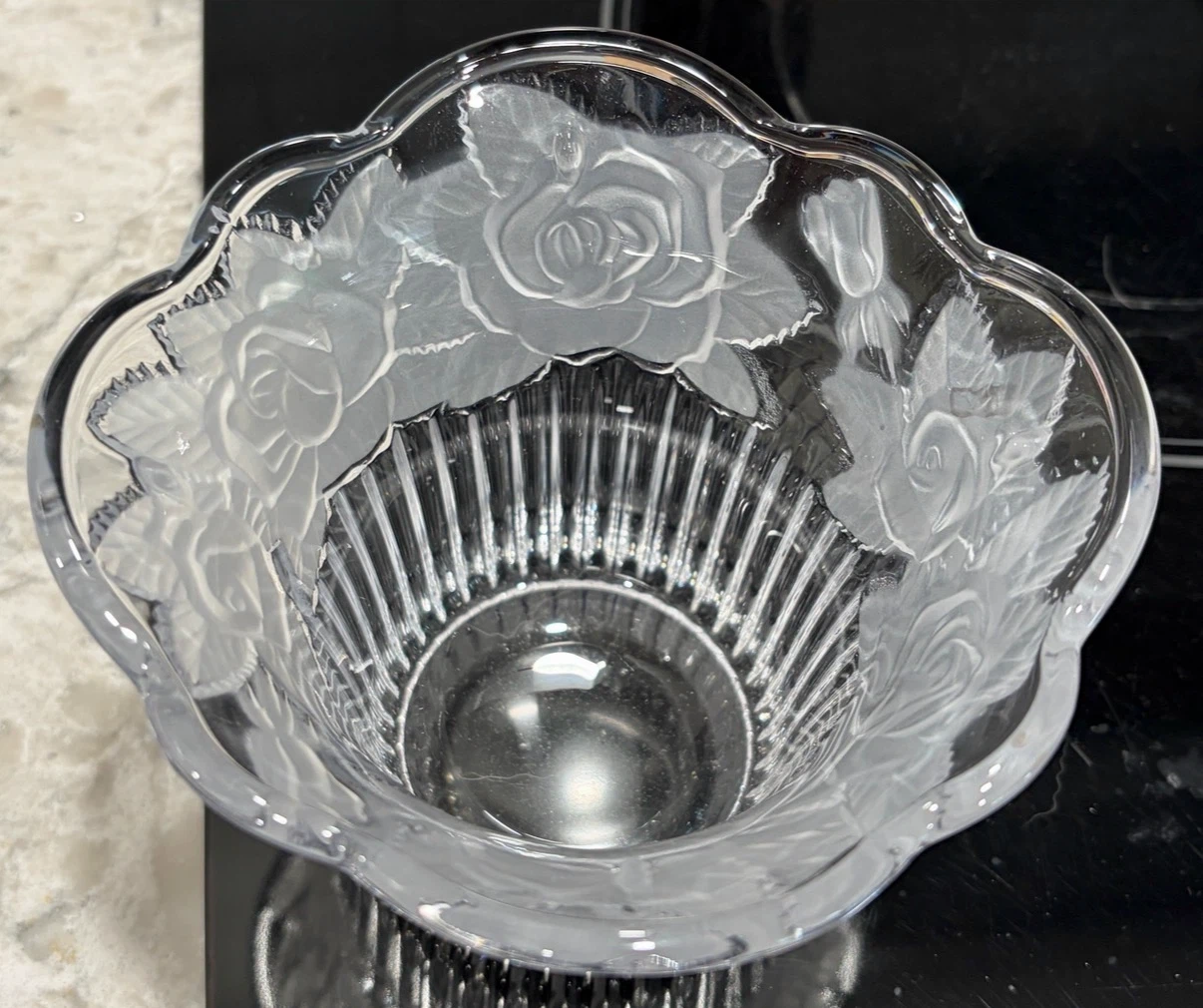 Studio Nova Winter Rose Crystal Potpourri Bowl/Candy Dish