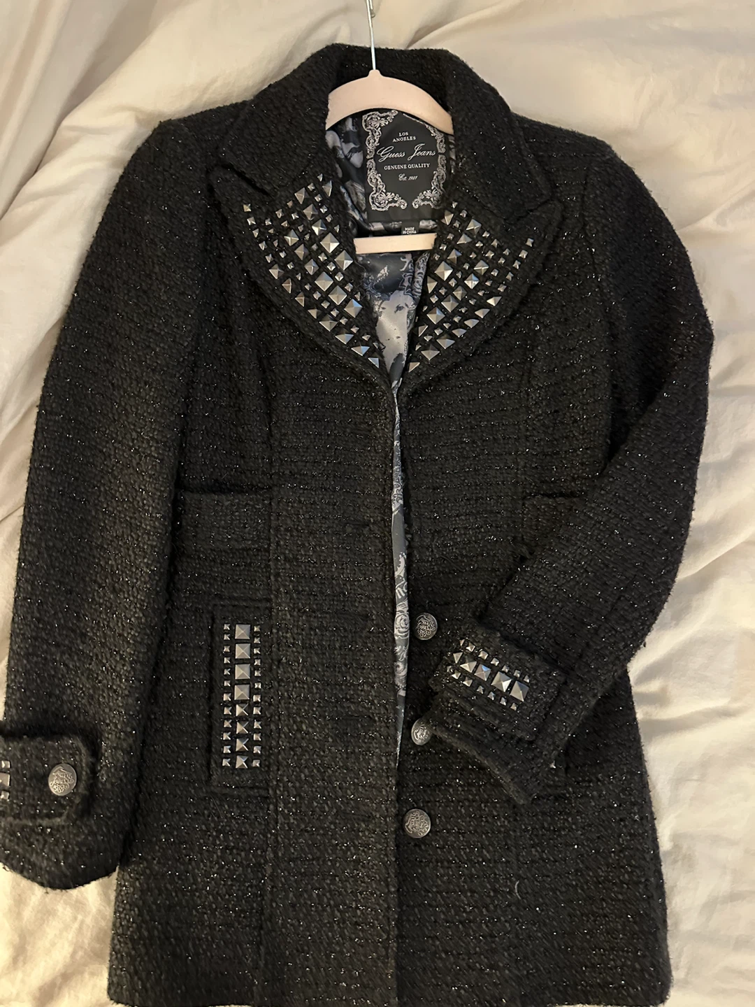 Guess Jeans Black Studded Jacket