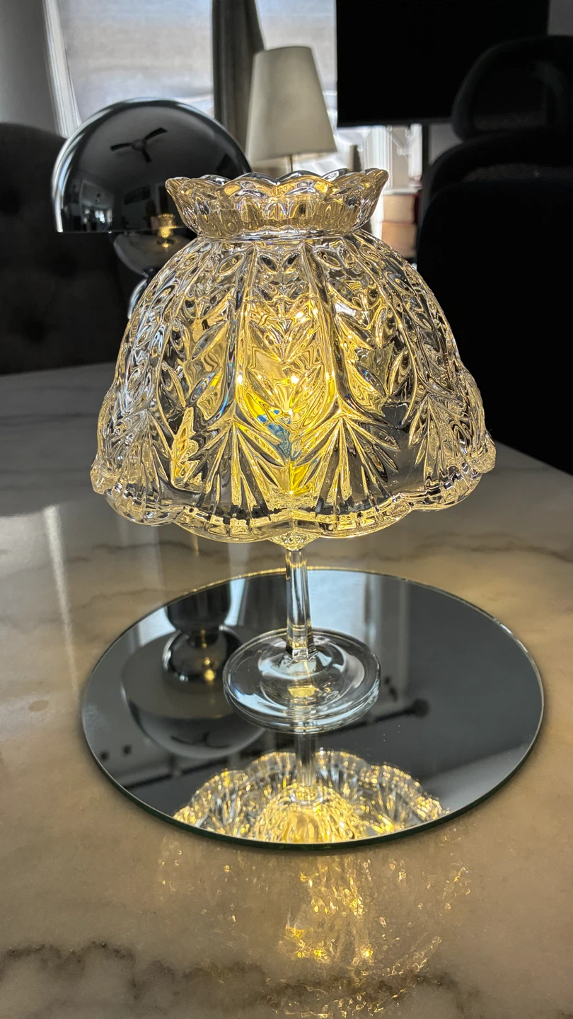 Glass Fairy Lamp with Mirrored Base - photo 5