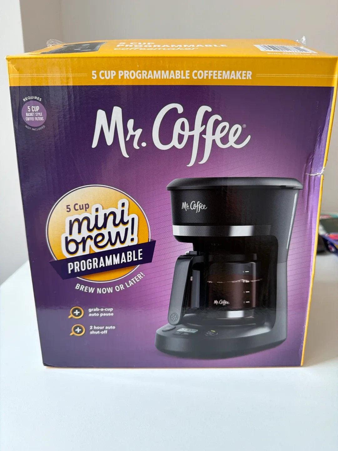 Mr. Coffee 5 Cup Programmable Mini Brew Coffee Maker