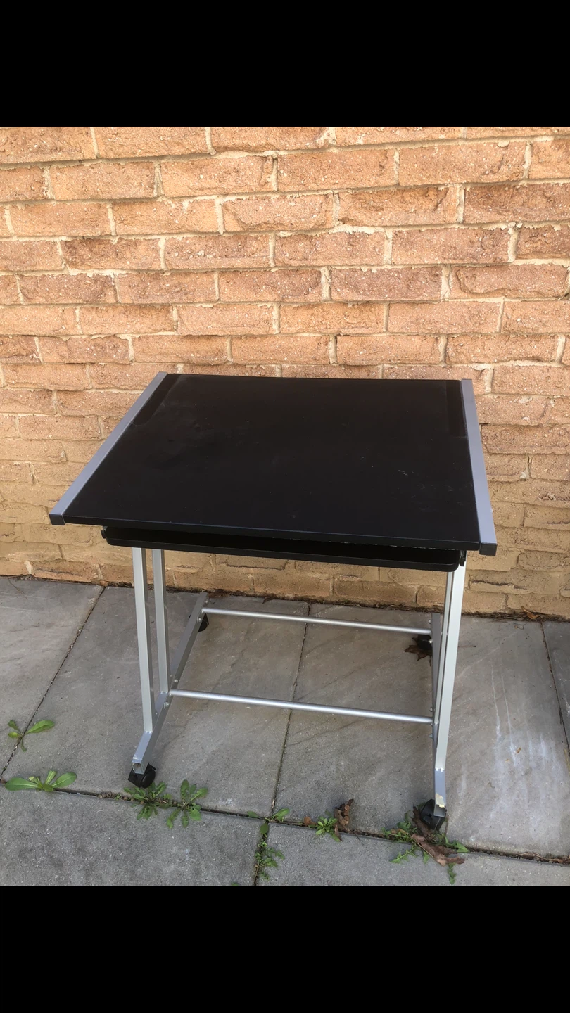 IKEA Black Standing Desk with Two Tiers - photo 3