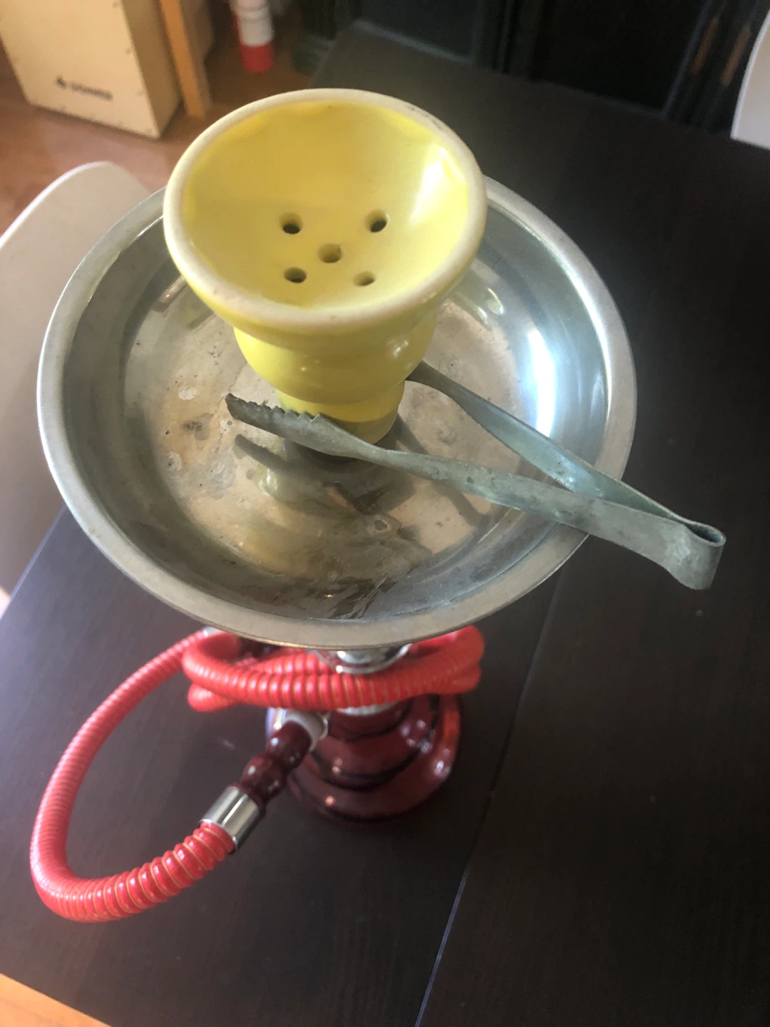 Red Glass Hookah with Accessories - photo 3