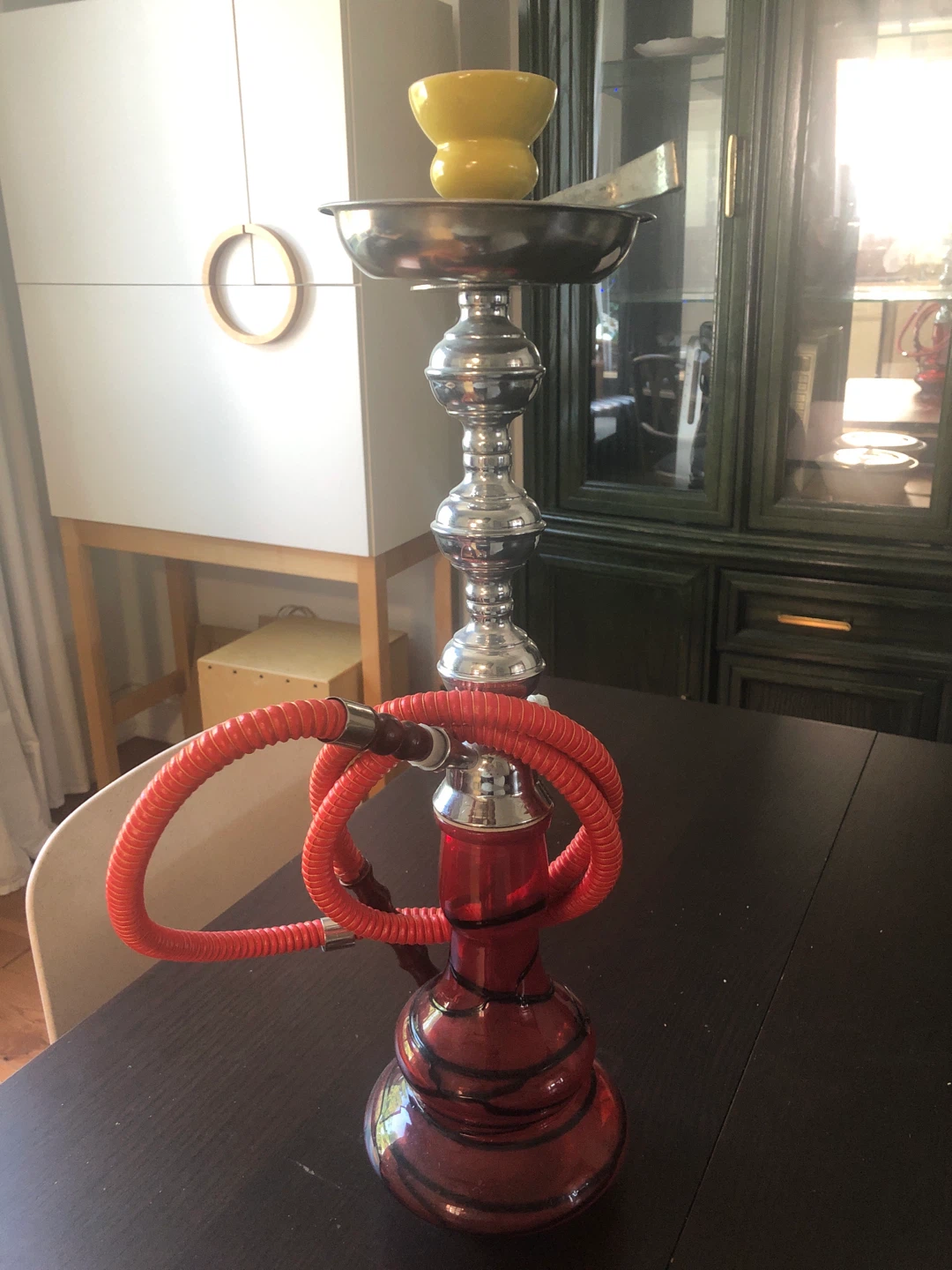 Red Glass Hookah with Accessories - photo 4