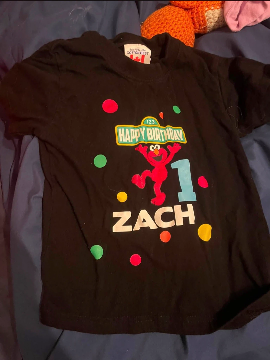 Sesame Street Elmo "Happy Birthday Zach" T-Shirt