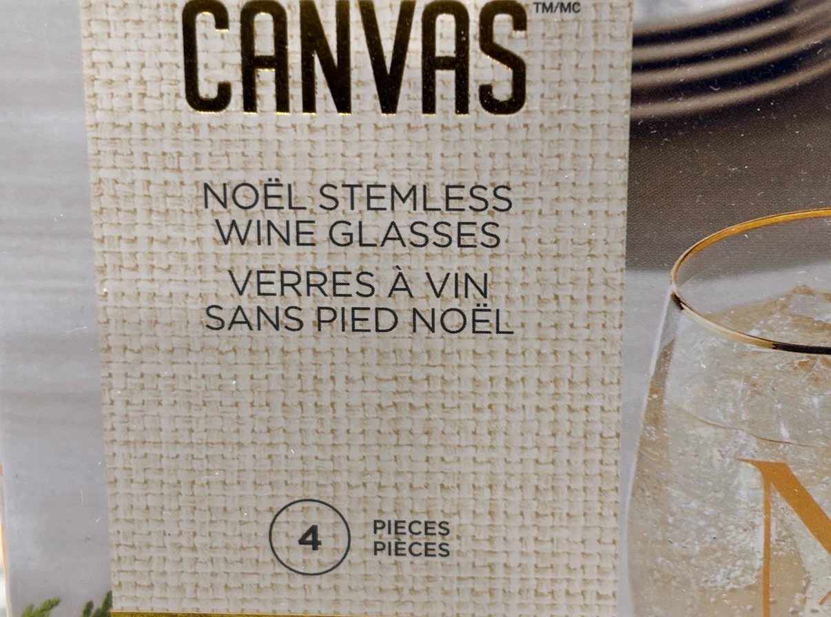 (New)CANVAS Noël Stemless Wine Glasses Set of 4 - photo 3