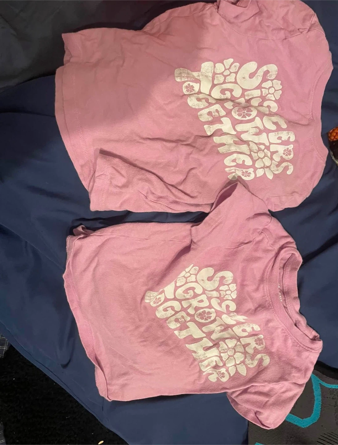 Pink "Sisters Grow Together" T-shirts (2-pack)