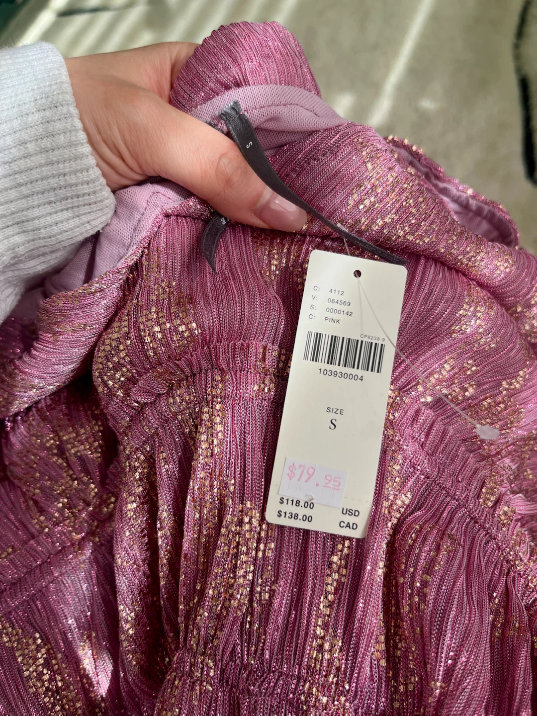 BNWT Anthropologie Boho Metallic Blouse S
