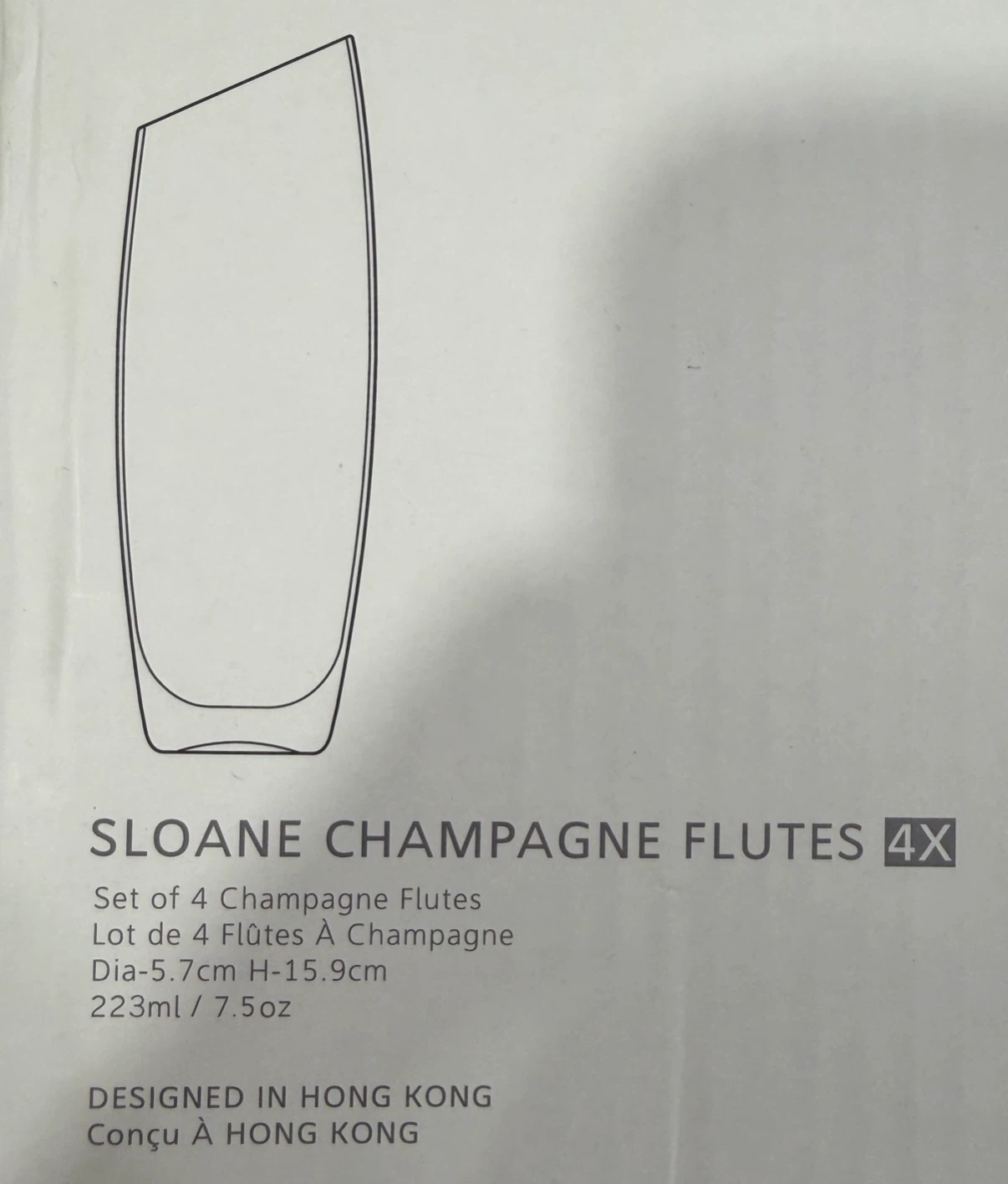 (New)Bomshbee Sloane Champagne Flutes (Set of 4) - photo 2