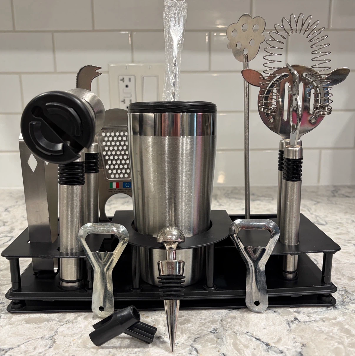 OGGI 18/8 Stainless Steel Cocktail Shaker & Bar Tool Set
